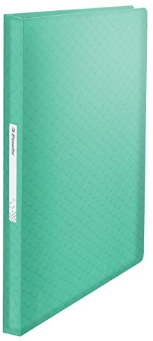 Esselte Cuaderno A4 con 80 Fundas de Plástico, Capacidad para 160 Hojas, Presentación y Almacenamiento de Documentos, Casa/Oficina, Patrón en Relieve, Gama Colour'Breeze, Verde, 626238