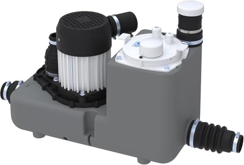 SFA – Sanicom 1 – Kleinhebeanlage für Warmwasser bis 90 °C | Pumpe & Behälter – 2 niedrige Zuläufe – Gewerbe – Einfache Installation & Wartung – 55x23,5x34,8cm – 750W