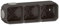 LEGRAND, Plexo New Feuchtraum Aufputzdose 3-fach, Aufputzgehäuse, 4 Membranen, 2 Kabelzugänge, horizontal und vertikal installierbar, Farbe: Anthrazit, 069603L