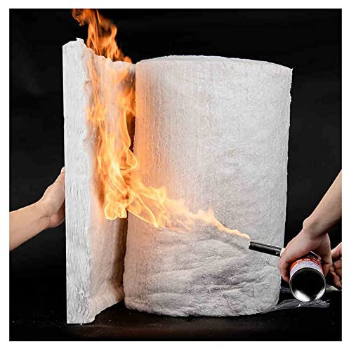 Rygcrud Keramikfaserdecke, Hitzebeständig 2400F, Feuerfeste Isoliereinlage Für Öfen, Schamottesteine, Öfen, Wärmedämmung, Brandschutz (Farbe : Weiß, Größe : 61x160cm)
