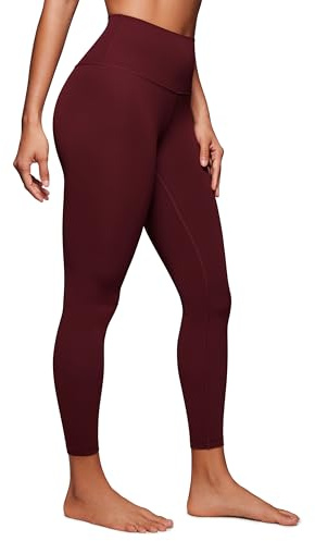 CRZ YOGA Butterluxe Lounge Legging med hög midja 25 - Träningsleggings för kvinnor Smörmjuka yogabyxor Red Merlot M