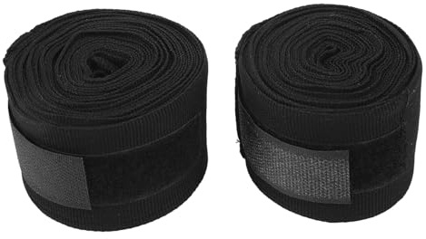 Dilwe Box-Handbandagen, 2 Stück, Baumwolle, 5 M, Schnell Trocknend, Halbelastisches Hakenschlaufen-, Handbandagen-Unterstützung für Kickboxen, Muay Thai