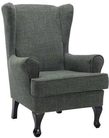 Morris Living Nelson Fireside Chair in Fabric - 19.5 Height - Orthopedic Chair (Fern)