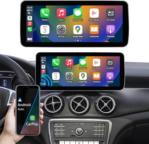 Ninetom 12.3 Inch Car Radio Touchscreen for 2015-2018 Mercedes Benz A/C/V Class GLA CLA W176 W246 C117 X117 X156 W447 with NTG 5.0/5.1/5.2 System, Support Wireless Carplay/Android Auto/Mirrorlink