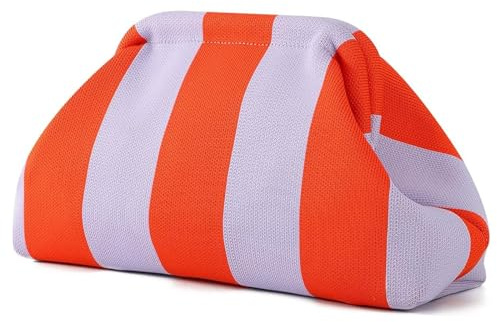 Sommer Strand Clutch Geldbörsen für Frauen Gewebte häkeln Handtaschen Knödel Clutch Rüschen Wolke Geldbörse Häkeltasche