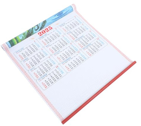 FOYTOKI Hochauflösender Wandkalender Jahr Der Schlange Mit Rankenoptik Klar Gedruckt Platzsparend Für Büro Und Zuhause Langlebig Und Elegant Als Familienplaner Und Jahreskalender