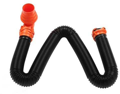 XHTLLO RV Kit d'extension de tuyau d'égout PP raccord pivotant à 90 ° pour camping-car caravane, solution de tuyau de vidange résistante à l'abrasion (4.5M)