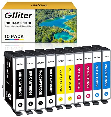 Glliter Kompatibel mit 604XL Druckerpatronen für Epson XP 3200 2205 XP 4205 | für Epson Expression Home XP-2205 XP-3200 XP-4200 XP-3205 XP-4205 XP-2200 Workforce WF-2910 WF-2930 WF-2935 WF-2950 (10-Pack)