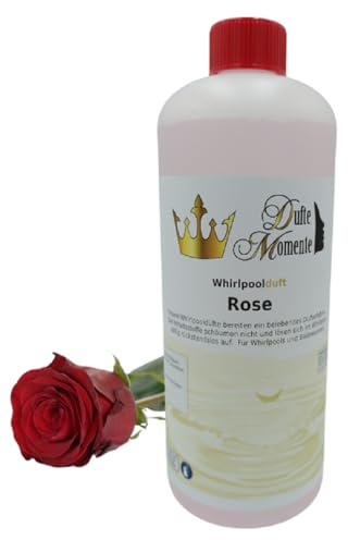 Dufte Momente | Whirlpool Duft 1000ml | Rose | mit naturreinen und natürlichen ätherischen Ölen | kein Schaum | vegan und ohne Tierversuche