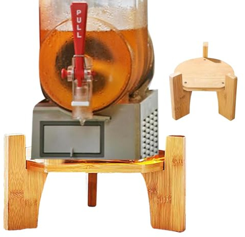 Soporte dispensador de bebidas de madera, elegante soporte para jarra de agua, soporte para botella de agua, soporte para jarra de agua, soporte de botella multifuncional para hogar, fiestas, eventos