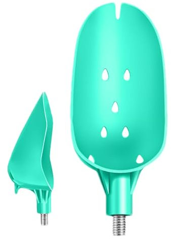 Renchey Angelköderschaufeln, Eisangelschaufel, 2-in-1-Eisfischerschaufel Eisfischer-Skimmerschaufel, Ausgehöhlte Schöpfkelle zum Eisangeln, Köderwurfschaufel, Angelgerät-Zubehör