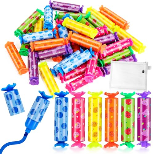 Meetory 36 stycken mini highlighter, 6 färger söt godis textliner pennor ini highlighter pennor mini highlighter pen för elever barn flickor pojkar