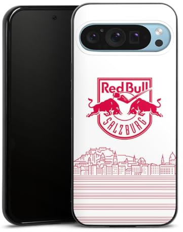 DeinDesign Silikon Hülle kompatibel mit Google Pixel 9 Pro XL Case schwarz Handyhülle Eishockey Skyline EC Red Bull Salzburg