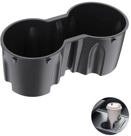 Center Console Cup Holder Insert for Tesla Model 3 & Model Y - Anti-Spill Silica Gel Drink Holder Mat, Durable Insert for Secure Cup Storage - Essential Tesla Model 3 Accessories