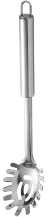 Nudellöffel,30cm Nudelkelle,Professional Spaghettilöffel,Edelstahl Poliert,Spaghettizange,Nudelzange,Nudellöffel Für Spaghetti Linguini und Pasta,Aufhängeloch,Hängbar