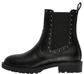 ONLY Damen Onltina-13 Studded Chelsea Boot, Black, 39 EU