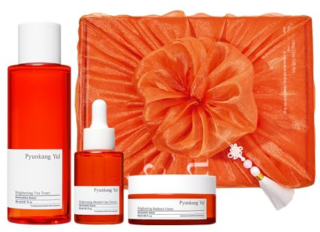 Pyunkang Yul PKY Radiance Skincare Gift Set for Flawless and Radiant Skin with Deep Hydration, Vitamin C and Pearl Extract, Korean skincare(3-item set)