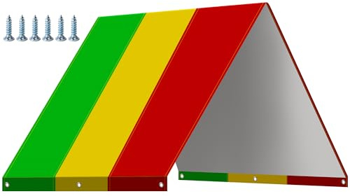 Alpurple Swing Set Replacement Tarp- 52 x 90 Kids Playground Roof Canopy, Replacement Sunshade Waterproof Trap Cover for Children Outdoor Sunproof (Green Yellow Red)