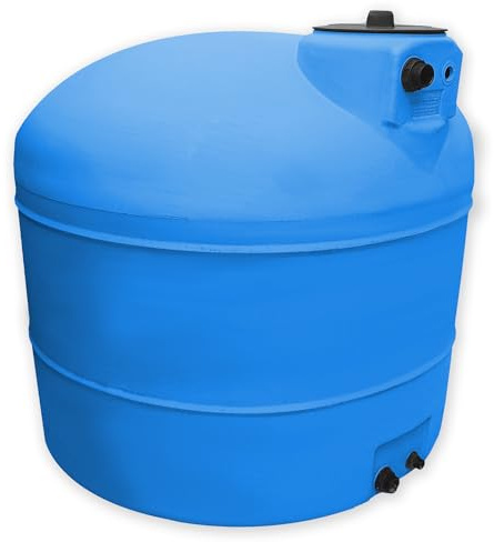 ESTO Serbatoio Panettone per Acqua Potabile 300L - 500 L, Cisterna Blu in Polietilene per Uso Esterno Predisposizione Rubinetto, Resistente Made in Italy (300L Solo Serbatoio)