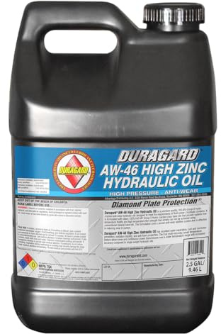 Duragard AW46 Premium High Zinc HVI Hydraulic Oil - 2.5 Gallon Jug (DTE 25, TELLUS S2 MX 46, Rando HD 46 Replacement)