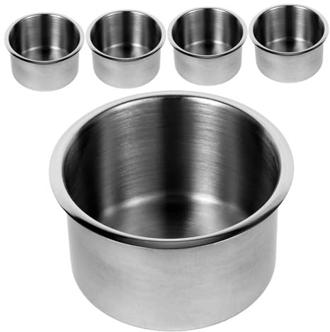 TOPBATHY 5 Portavasos de Acero Inoxidable para Mesa y Consola Resistente al Agua y No se Deforma