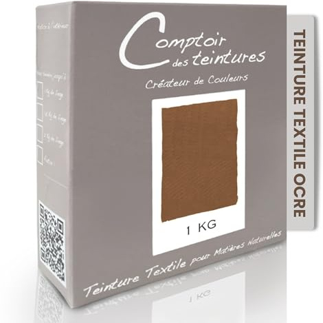 COMPTOIR DES TEINTURES – Teinture Textile – Mélange Ocre (pour 1kg linge) – Teintures Durables pour Draps, Serviettes et Nappes – Facile à Utiliser en Machine à Laver ou à la Main