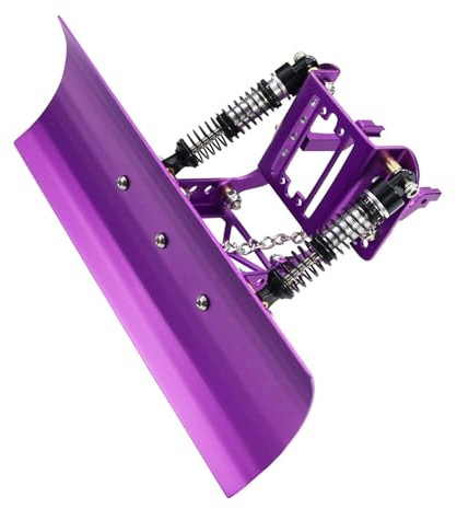 F Fityle Spazzaneve in Metallo RC 1/18, Pale da Neve Anteriori in Lega di Alluminio, spazzaneve per TRX4M RC, Accessori per autocarri, Viola