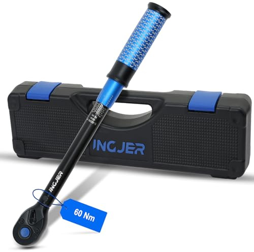 INGJER Torque Wrench 3/8, 5-60Nm Click, 72-Tooth Dual-Direction for Auto