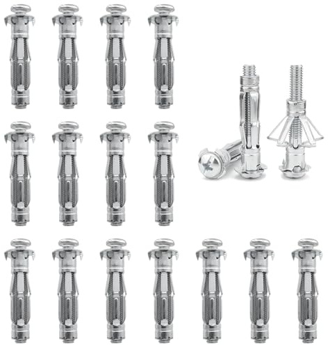 20 Stück Hohlraumdübel Metall verzinkt Hohlwanddübel M8x52mm Expansion Nuts hohlwanddübel Dünne Befestigungen für Befestigungen in Gipskartonplatten