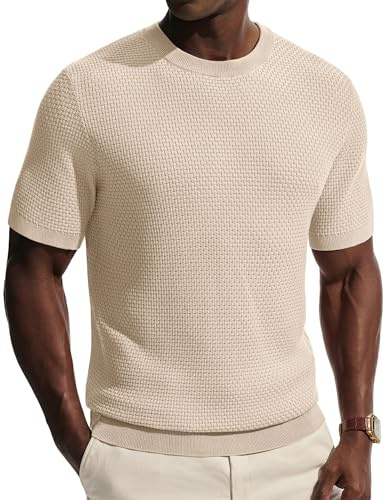PJ PAUL JONES T-shirt herr kortärmad tröja enfärgad t-shirt, Aprikos, S
