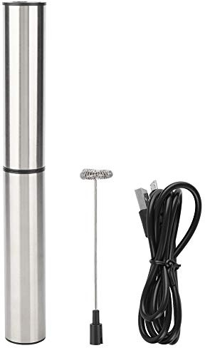 Batteur à œufs électrique rechargeable par USB, silencieux et en acier inoxydable, fouet à double ressort pour mousseur à lait et café, idéal cuisine maison bureau voyage