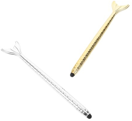 HEALSOPTHY 2 Pièces Stylet Tactile Forme de Sirène Stylo Précis pour Écran Ordinateur et Tablette Haute Sensibilité pour Dessin et Écriture sur Laptop et Smartphone
