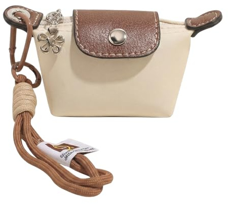 LuminaVerde Taschenanhänger, Bag Charm Taschenanhänger Damen Schlüsselanhänger Glitzer Süß Y2k Bag Perlen Anhänger Für Taschen Nylon（Weiß）
