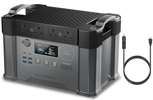 ALLPOWERS Portable Power Station S2000PRO, 1451Wh Battery Outdoor Generator | 2400W AC/100W USB-C Output, Solar Generator(Solar Panel Optional) for Home Backup Power, Camping RV Emergency Power Outage