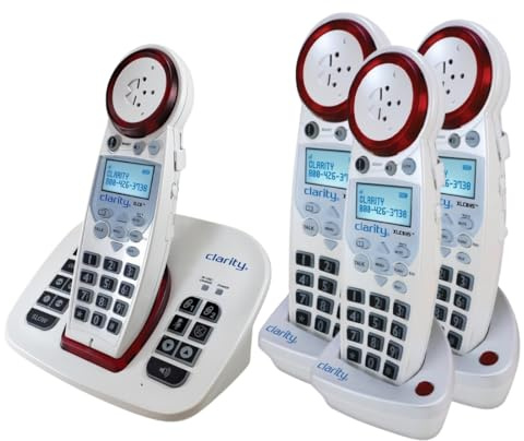 Clarity XLC8 Amplified Cordless Bluetooth Landline Phone for Seniors, Elderly, Hard of Hearing, Hearing Impaired | 50dB Home Phone w/Built-in Telephone Amplifier, Loud Ringer, Talking Caller ID