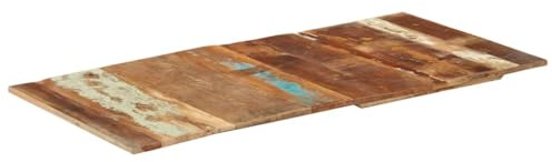 KKgypkn Massivholz Tischplatte Rechteckig 60x120 cm aus Altholz - Robuste Tischplatte aus Akazienholz für Essbereich zum Auffrischen von Tischen mit rustikalem Charme