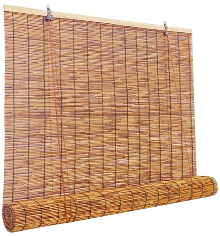 1m Bambusrollos Außen/Innen Bambus Jalousie 1.2m 1.5m Fenster Sichtschutz Wasserdicht Bambus Rollo 1.4m 1.3m Breite Schilfrohrvorhang(150W x 140L cm)