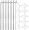 sourcing map 10Stk. 1.2mmx180mm Pushrod Teile + 10Stk. Nylon Mikrosteuerung Hörner 4 Löcher für RC Flugzeug Flugzeug DIY Teile