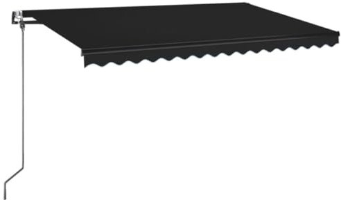 vidaXL Gelenkarmmarkise Automatisch Markise Balkonmarkise Sonnenmarkise Sonnenschutz Sichtschutz Terrasse Garten Balkon 450x350cm Anthrazit