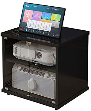 luckxuan Boxenständer Audio-Halterung Audioschrank 2-Layer Medienhalterung Audiovisuelles Kabinett geeignet for Fernseher Zubehör, Spielkonsolen, DVD Spieler (Color : C)