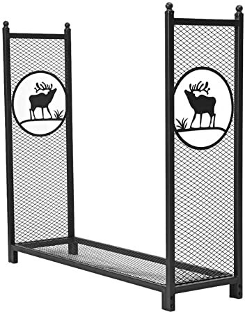 Étagère À Bois de Chauffage Extérieur Intérieur Rack de bois de chauffage à grande capacité de stockage de stockage de stockage en acier support de bûche de bûche de stockage de stockage adapté à la c
