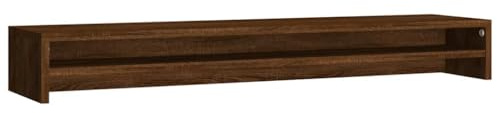 vidaXL Monitorständer Braun Eichen-Optik 100x24x13 cm Holzwerkstoff