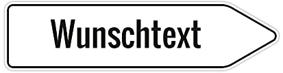 PrintPlanet® Pfeilwegweiser mit eigenem Text personalisiert - Kunststoffplatte 5 mm - Verschiedene Größen - Layout 6