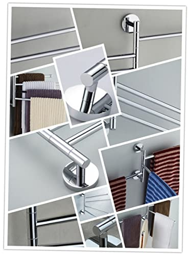 Homoyoyo 360degree Bar Stainless Steel Towel Rail for Bathroom Wall-mounted Swivel Towel Holder Organizer