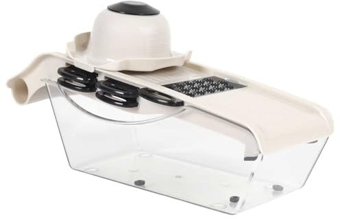 COOK CONCEPT, KD0001, Mandoline 4 en 1, ustensile de cuisine polyvalent, découpe facile, ergonomique, avec bac de récupération, stabilité optimale, matériaux durables - Noir