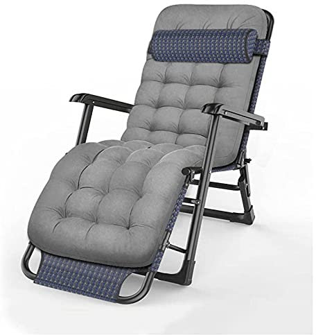 CCYENG Schwerelosigkeits-Relax-Liegestuhl, klappbare Liege-Gartenstühle, Sonnenliege, mit Wattepad, für Strand, Terrasse, Garten, Camping im Freien