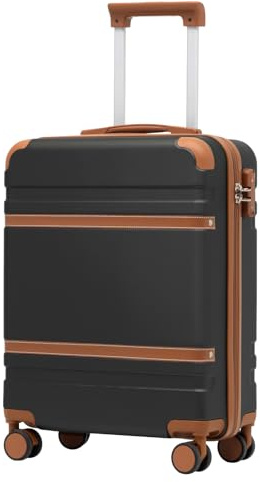 COOLIFE Ryanair Kabinenkoffer 55x40x20 cm EasyJet Handgepäck Koffer TSA | PC+ABS Hartschale, 4 Doppelrollen, Bordgepäck – für Städtetrips, Priority-Boarding & Freizeit