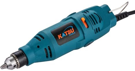 KATSU Tools Electric Mini Die Grinder 130W Handheld Straight Grinder Rotary Tool with Variable Speed and 6mm Chuck for Polishing Engraving Carving DIY Hobby Maker