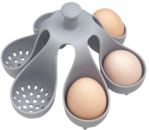 Silicone Egg Boiler, Non-stick Egg Cooker, Egg Poacher Cups, High Temperature Resistant, Dishwasher Safe Kitchen Egg Storage Rack, Hard Boiled Egg Holder Kitchen Gadgets