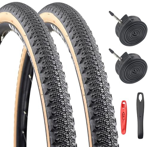 MEGHNA 700x42C Fahrradreifen Mantel mit Schläuche ETRTO 42-622 Fahrrad-Ersatzreifen kompatibel 700x42C/700x40C/28Zoll/29Zoll Fahrrad(1er/2er-Pack)